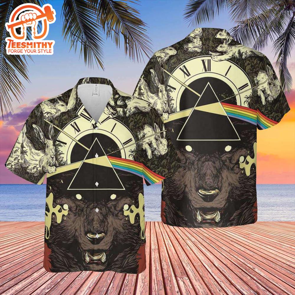 Pink Floyd Dark Side of the Moon Timepiece Hawaiian Shirt