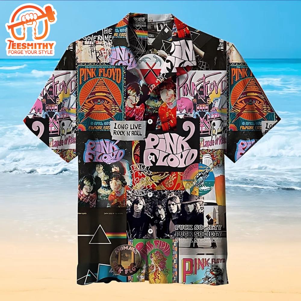 Pink Floyd Retro Collage Hawaiian Shirt