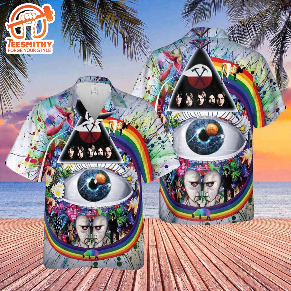 Pink Floyd Surreal Vision Collage Hawaiian Shirt