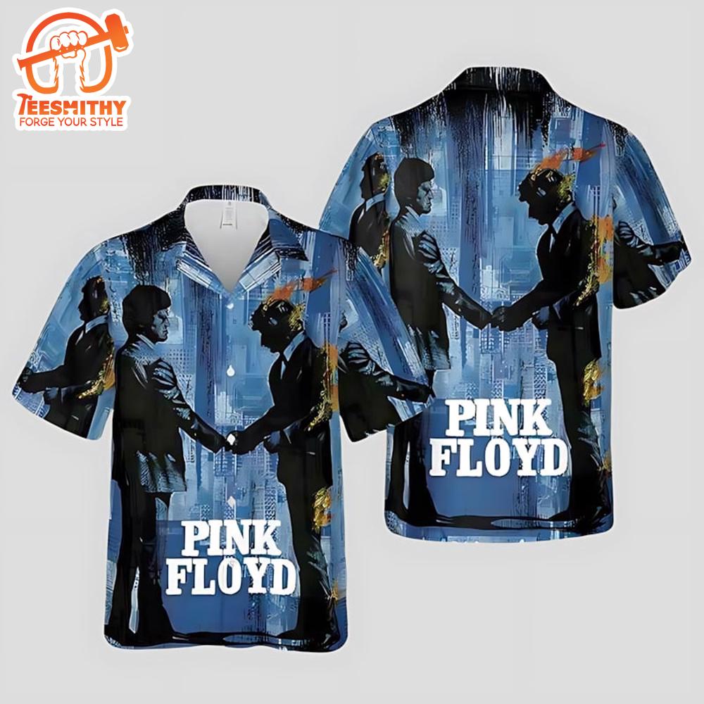 Pink Floyd Wish You Were Here Blue Color Hawaiian Shirt