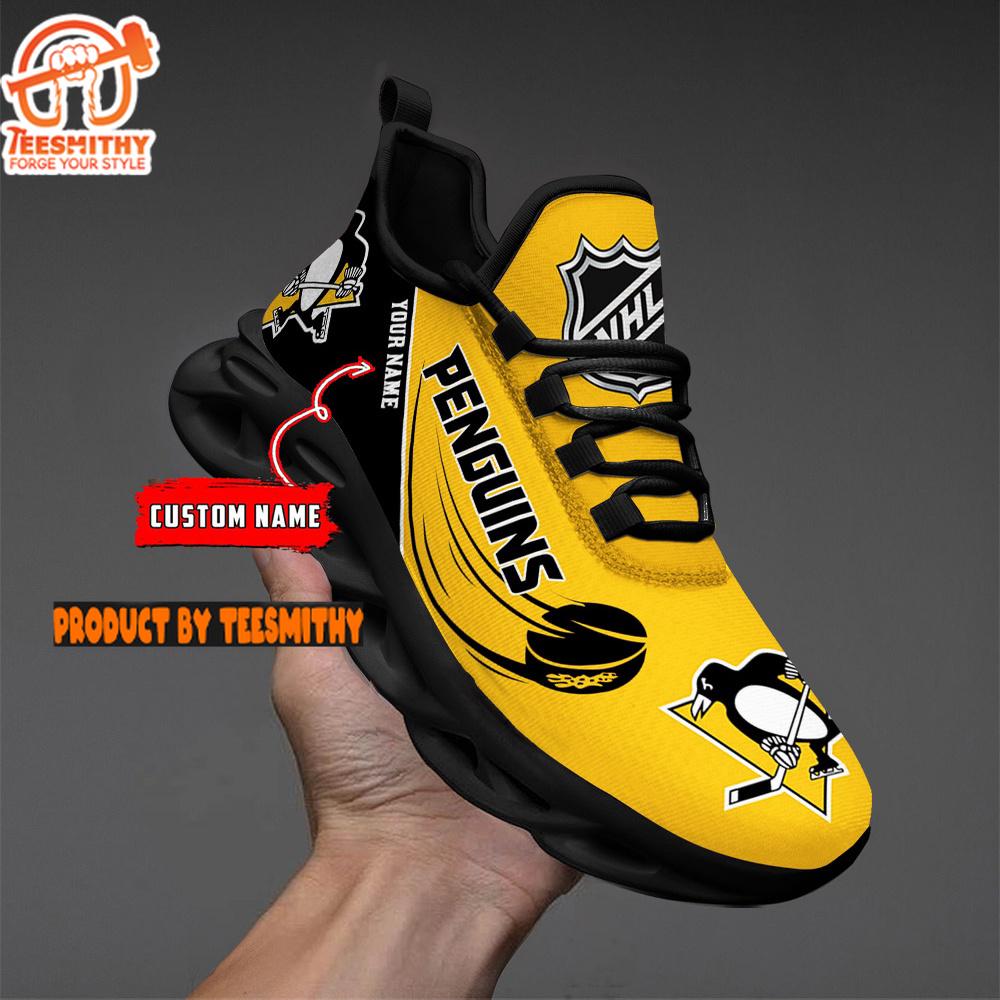 Pittsburgh Penguins Personalized NHL New Max Soul Shoes V1