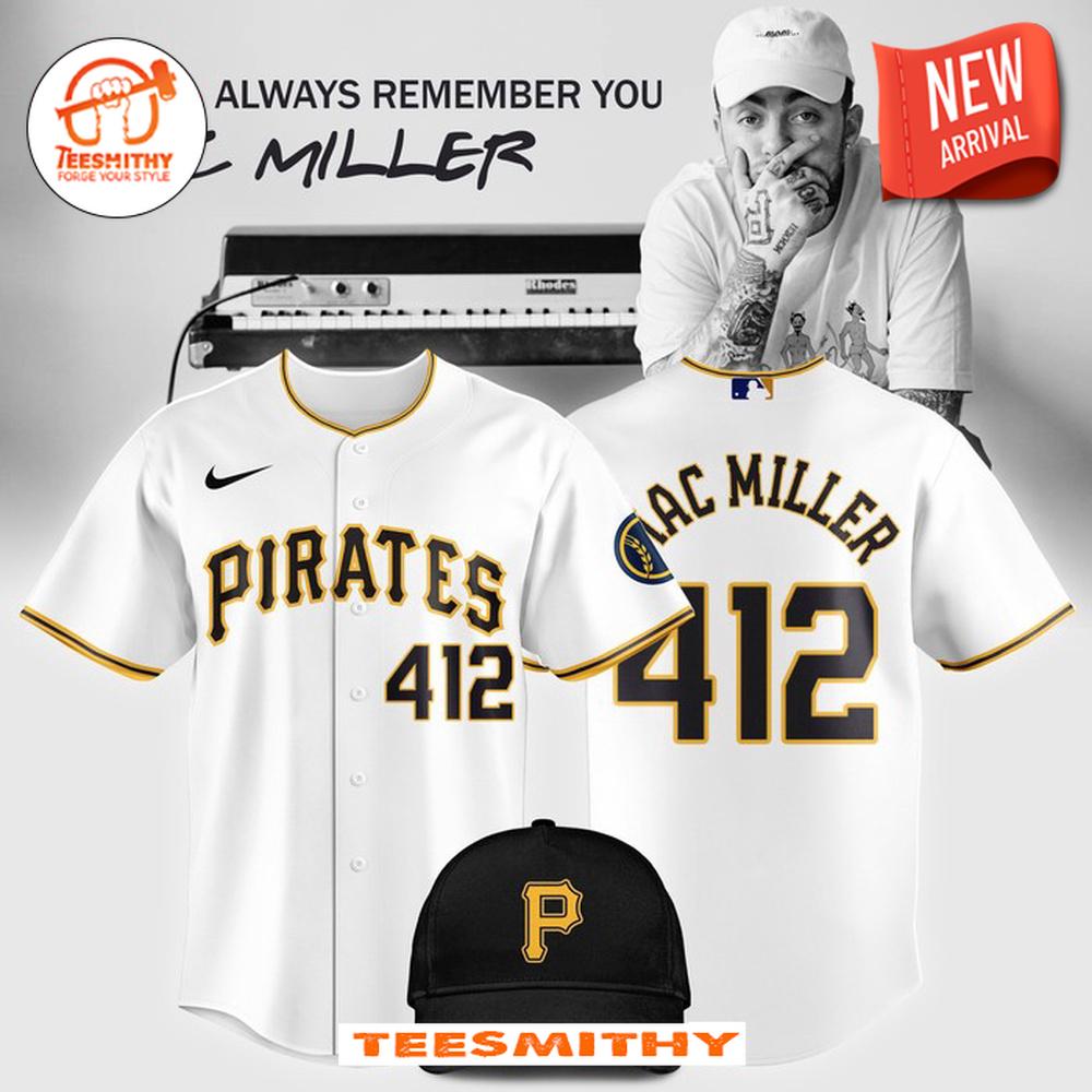 Pittsburgh Pirates x Mac Miller 412 White Home Limited Baseball Jersey