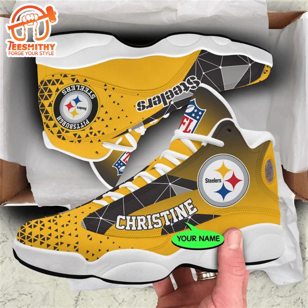 Pittsburgh Steelers NFL Personalized Jordan 13 Shoes  Gift Christmas