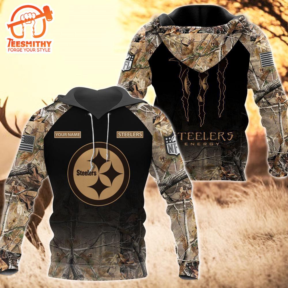 Pittsburgh Steelers Personalized Hoodie Camo Hunting Perfect Gift  Gift Christmas