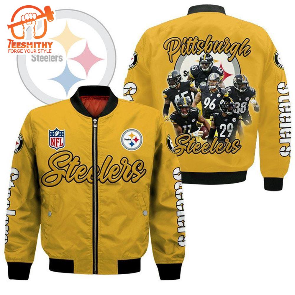 Pittsburgh Steelers Players Nfl Bomber Jacket  Gift For Fans