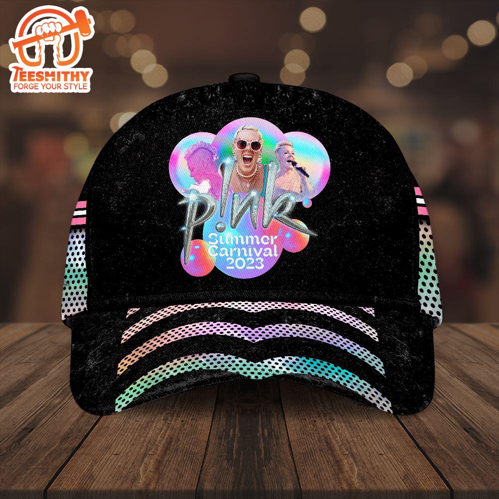 P!nk 2024 Logo New, 3D Classic Hat Cap Gift Xmas