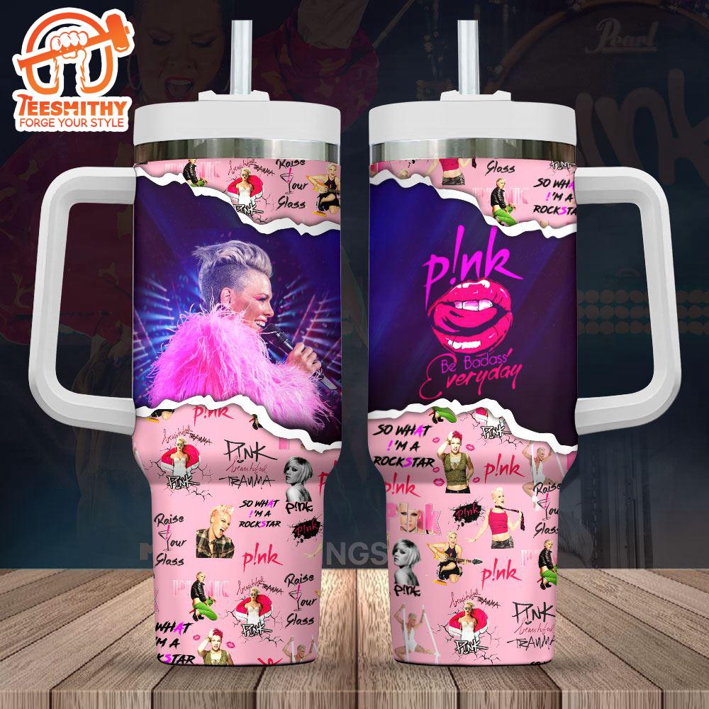 P!nk 40oz Stanley Tumbler For Fan Gift Christmas