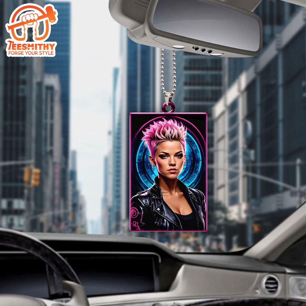 P!nk Custom Shape 1-sided Acrylic Car Ornament Gift For Xmas