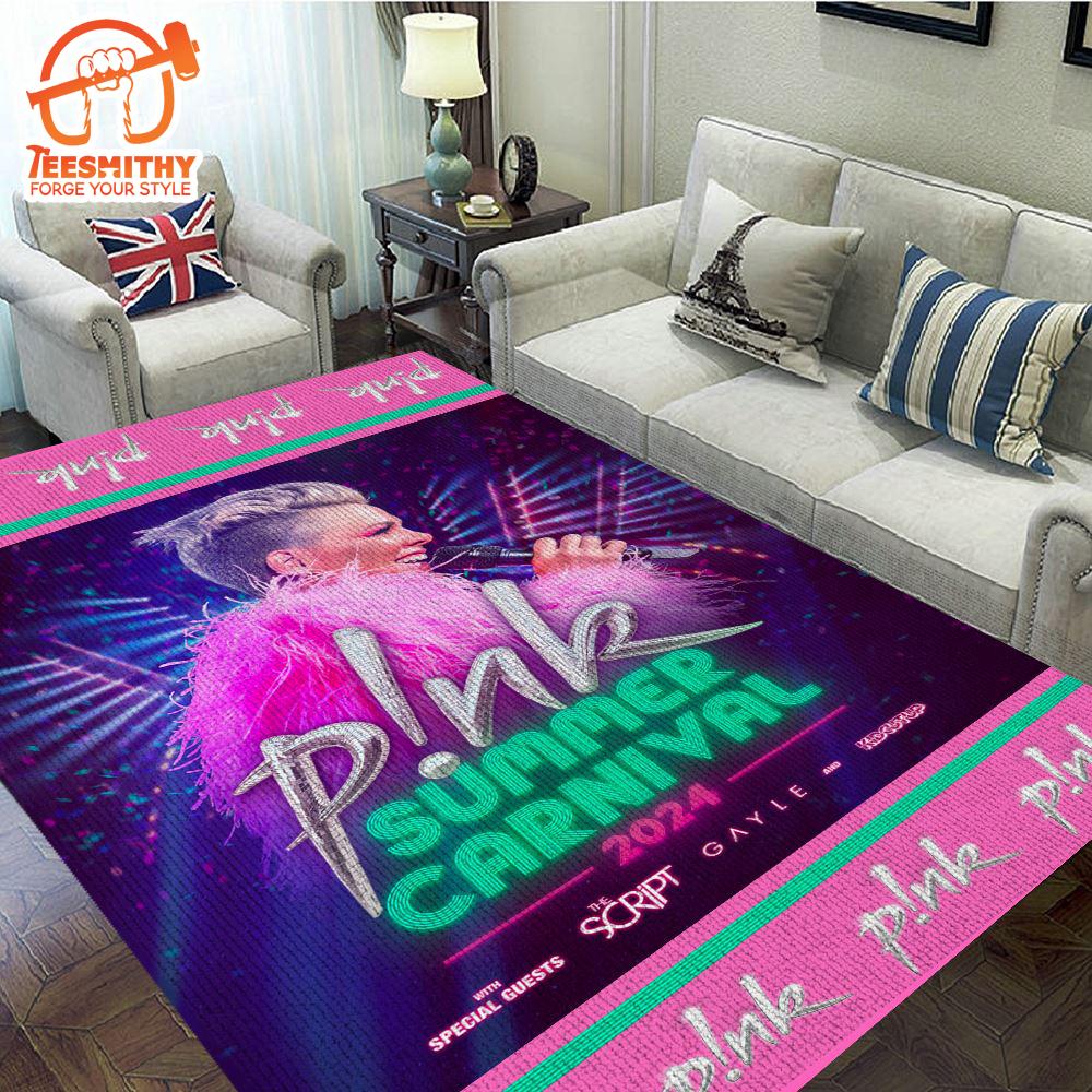 P!nk Rectangular Rug Christmas For Fans