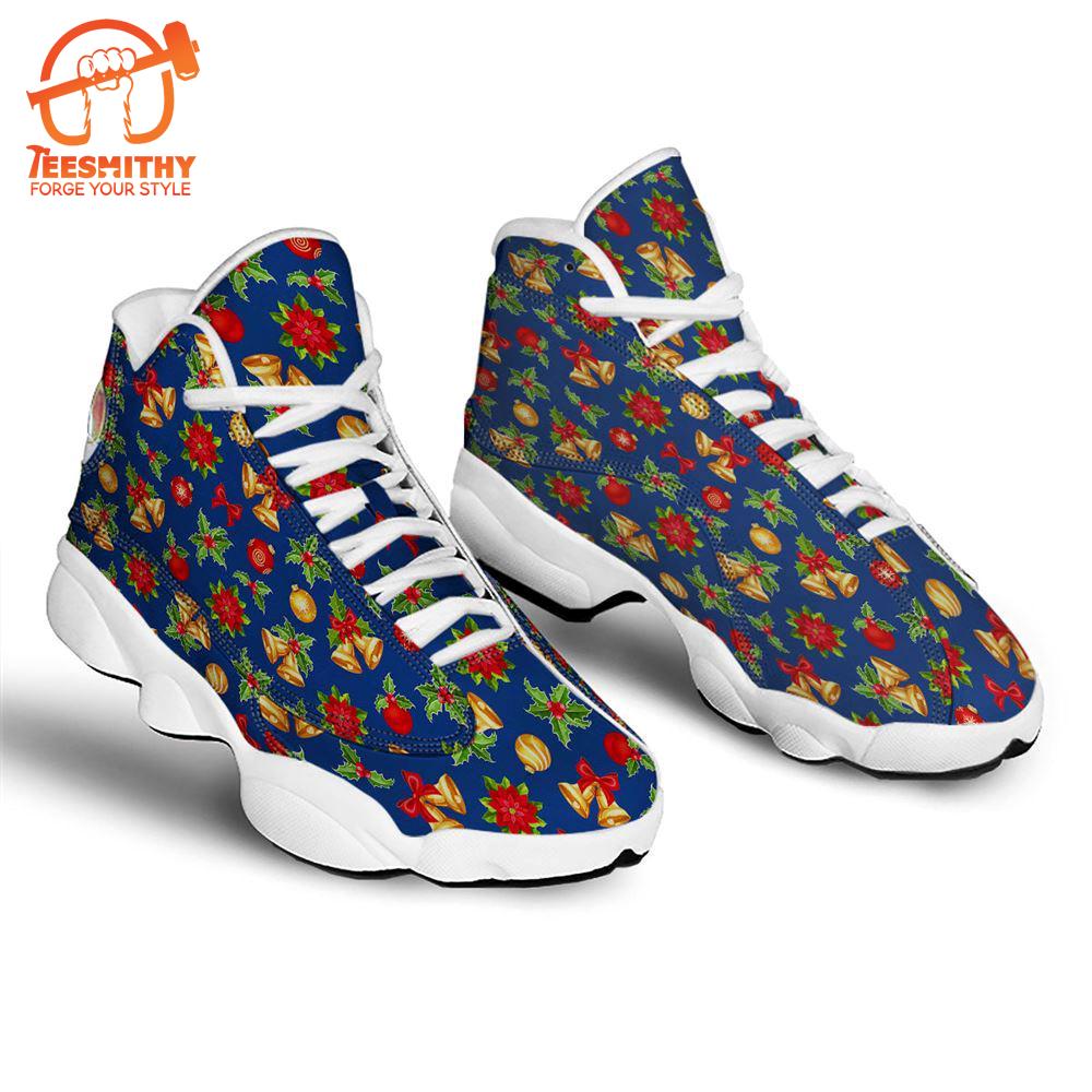 Poinsettia Merry Christmas Print Pattern Jd13 Shoes For Men Women   Gift Christmas