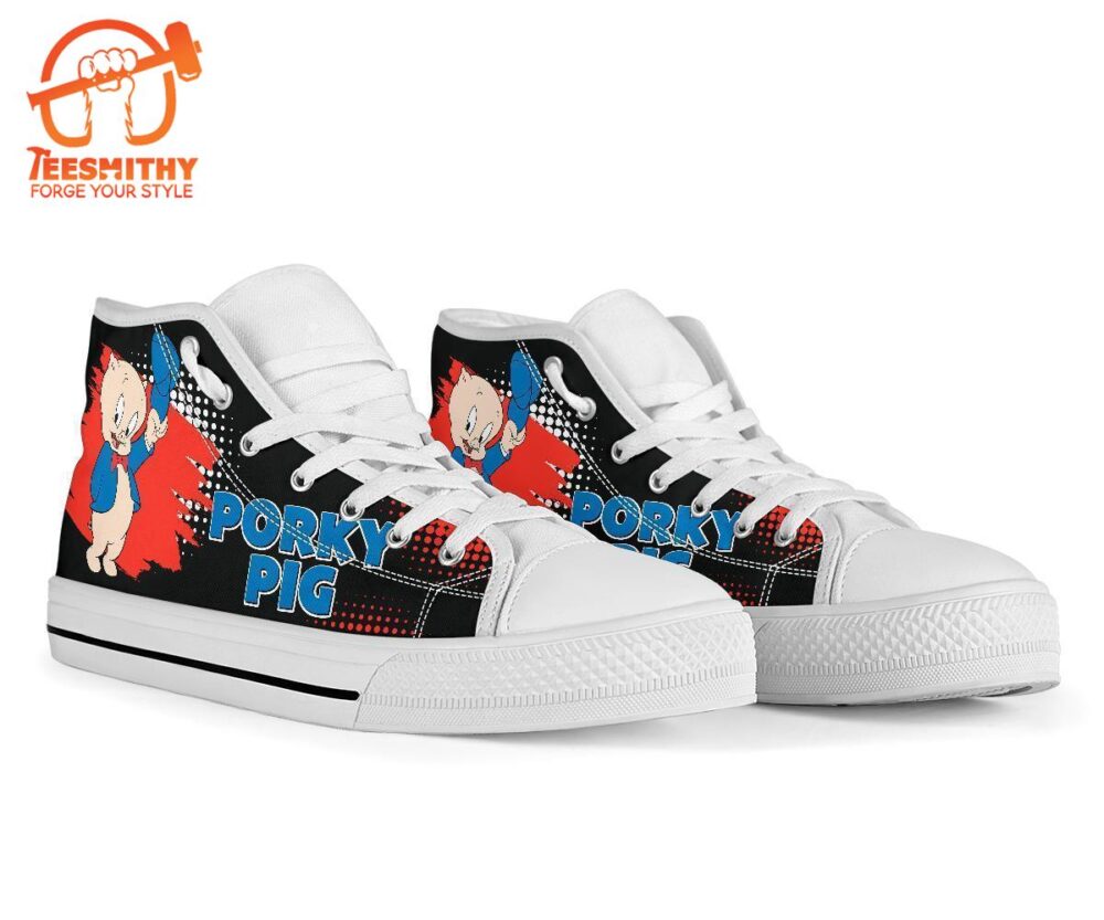 Porky Pig High Top Shoes Looney Tunes Fan