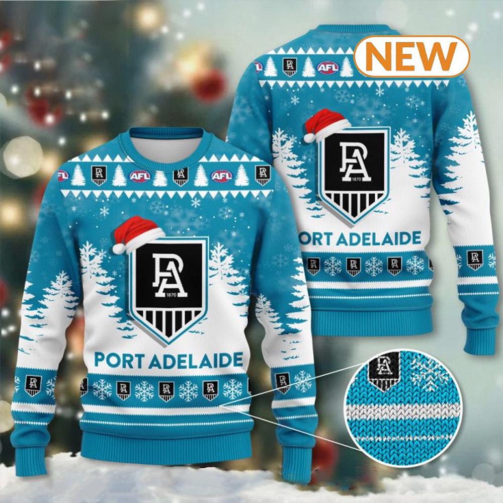 Port Adelaide FC  Ugly Christmas Sweater Shirt, Sweatshirt