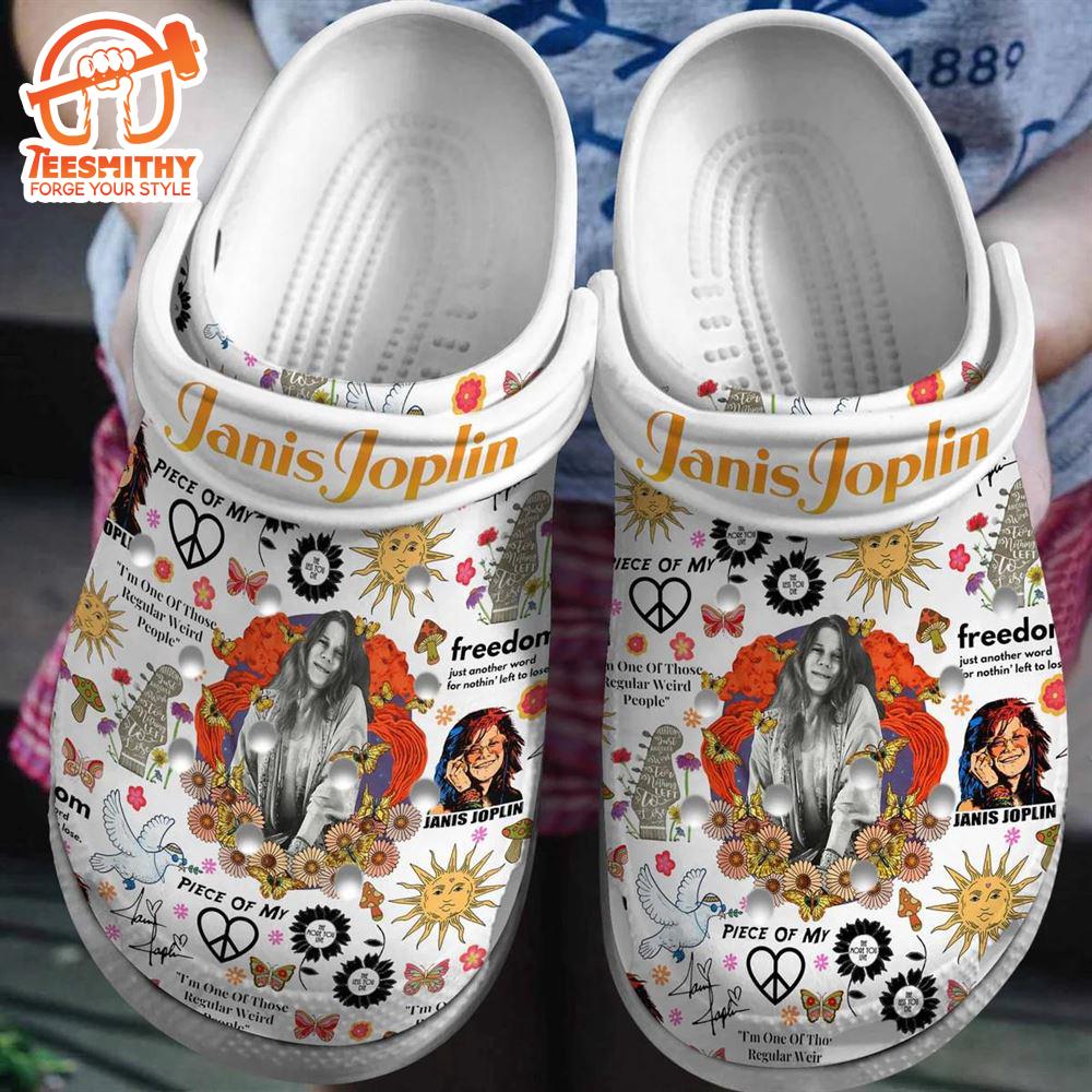 Premium Janis Joplin Music Clogs Shoes For Men Women and Kids