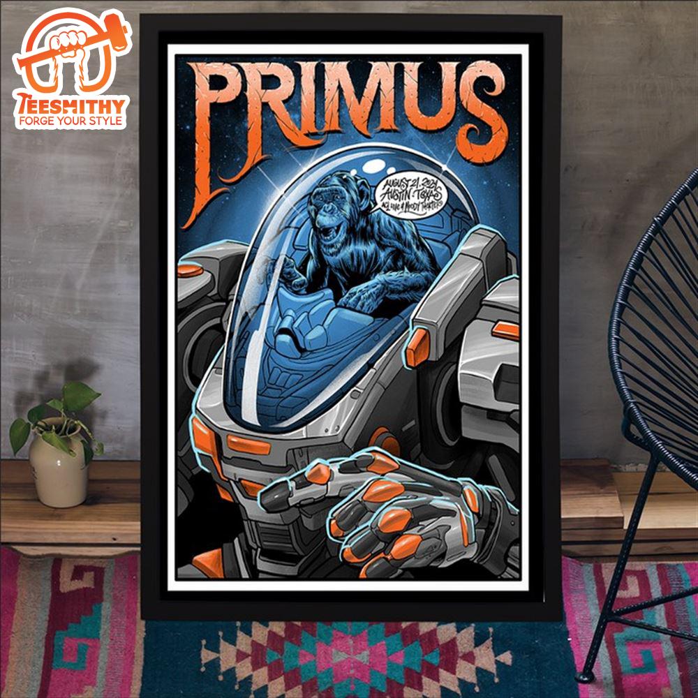 Primus Moody Theater Austin TX 8 21 24 Event Poster Canvas