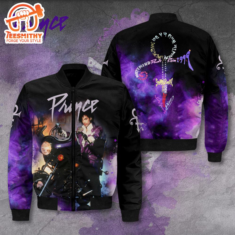 Prince Music 2024 3D Bomber Jacket For Fans