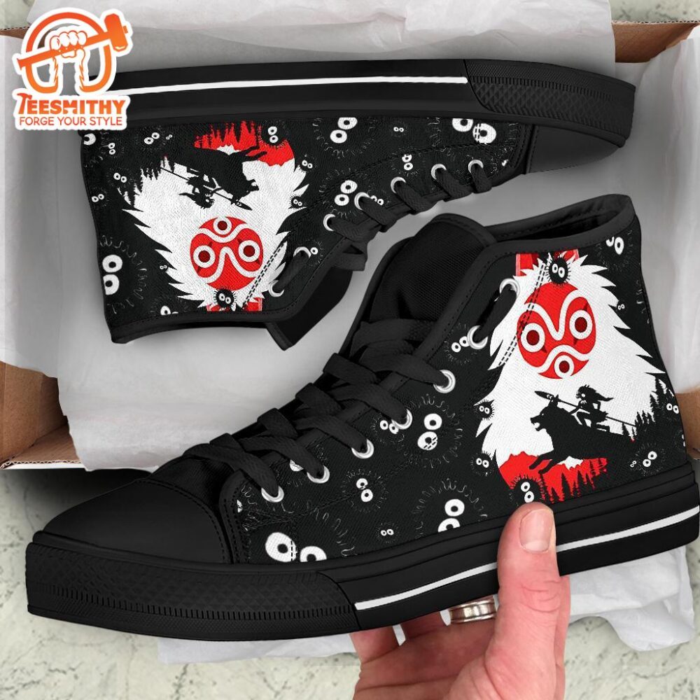 Princess Mononoke Sneakers Ghibli High Top Shoes Custom