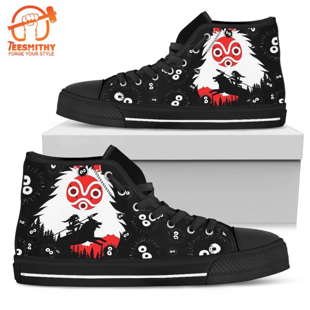 Princess Mononoke Sneakers Ghibli High Top Shoes Custom