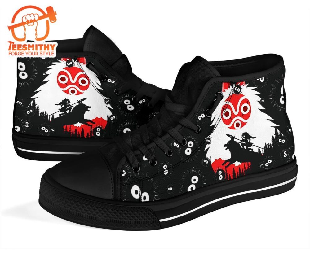 Princess Mononoke Sneakers Ghibli High Top Shoes Custom