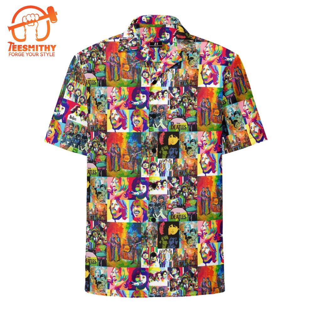 Psychedelic Beatles Collage Hawaiian Shirt