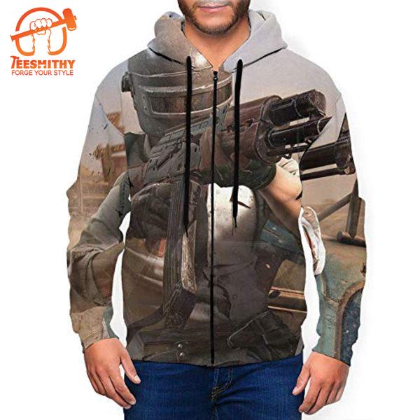 Pubg – Game Playerunknown’S Battlegrounds Grey All Over Print Hoodie