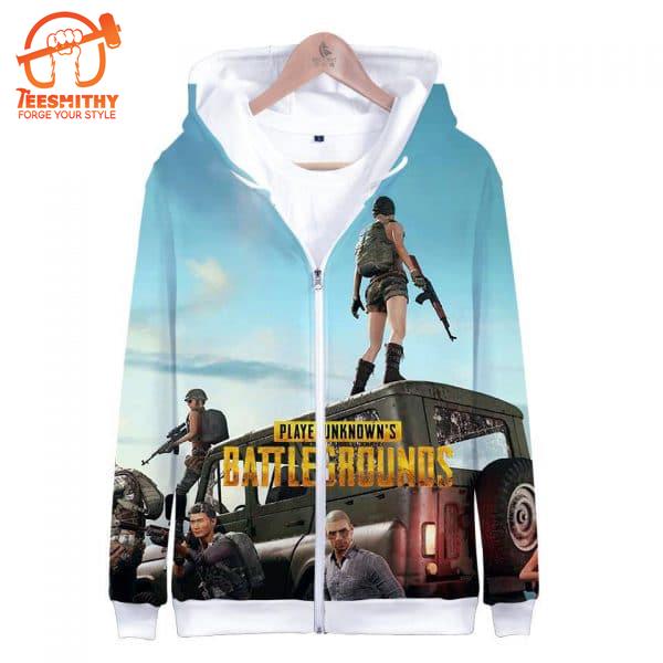 Pubg Zipper – Game Playerunknown’S Battlegrounds All Over Print Hoodie