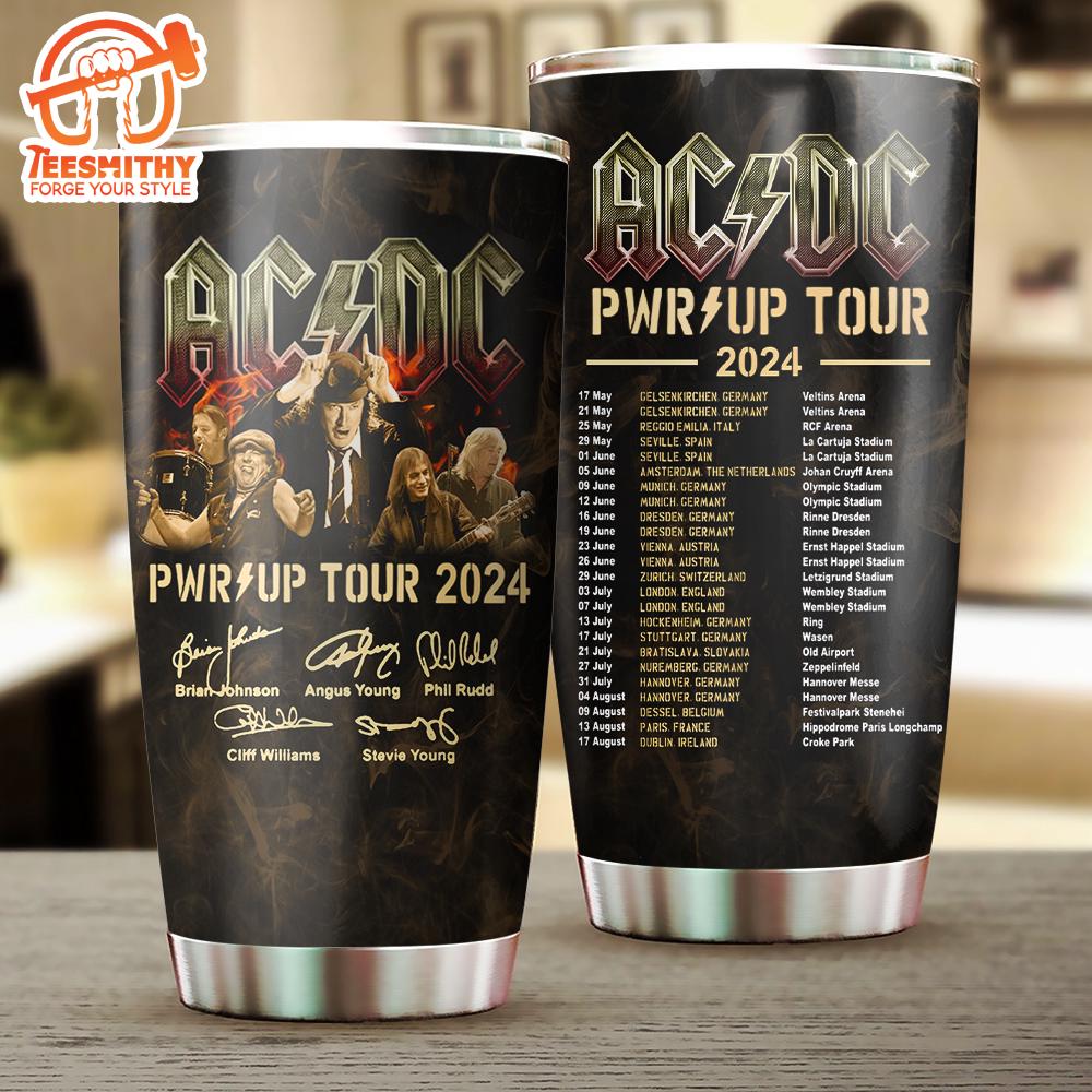 PWR UP Tour 2024 ACDC Tumbler Cup – Gift For Fan