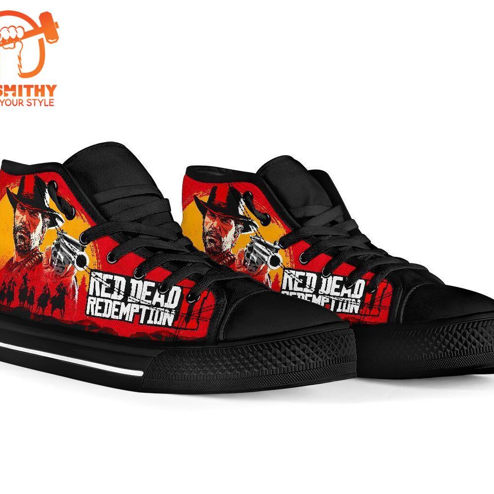 Red Dead Redemption II Sneakers Custom High Top Shoes For Fans