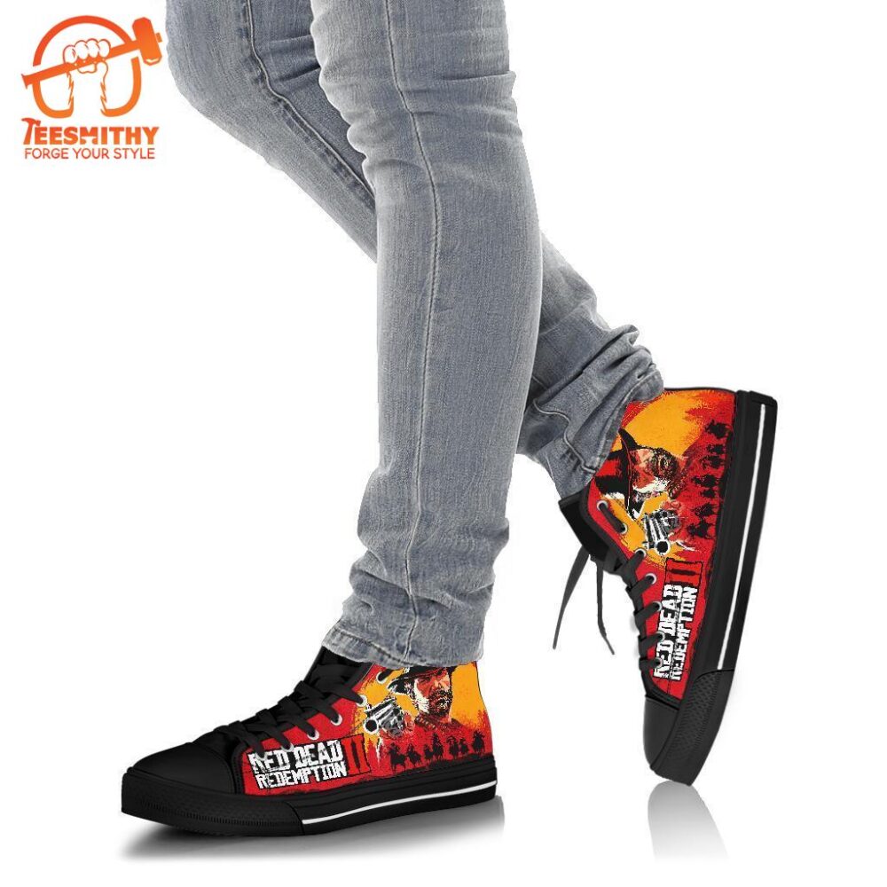 Red Dead Redemption II Sneakers Custom High Top Shoes For Fans