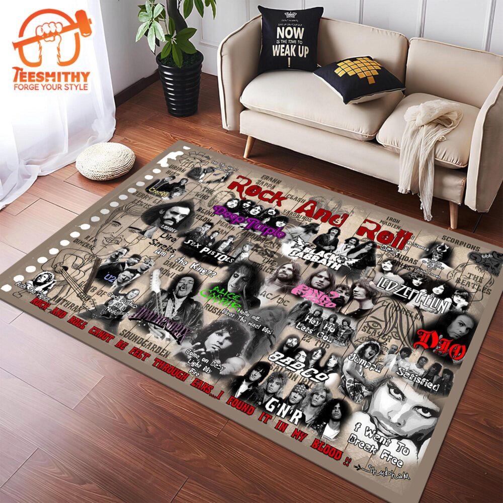 Rock and Roll Collection, Metal Rug, Rock Rug, Music Rug