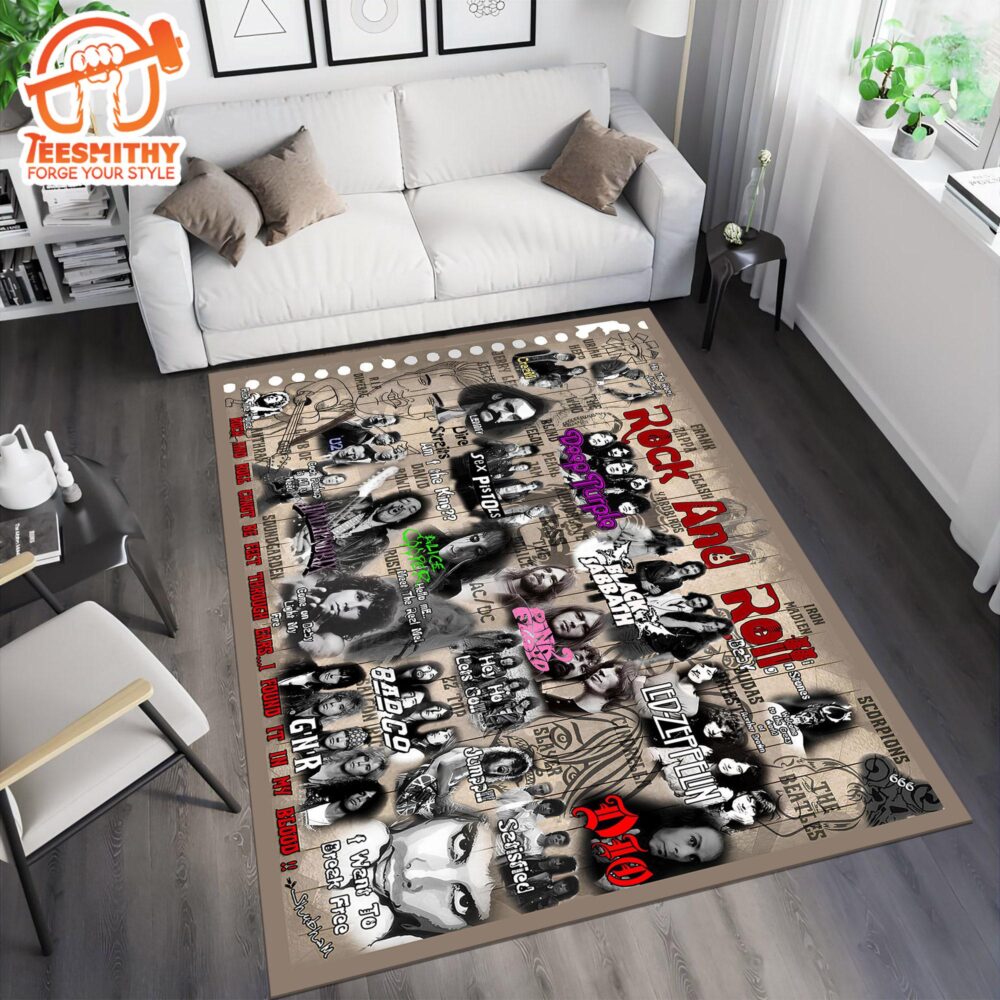 Rock and Roll Collection, Metal Rug, Rock Rug, Music Rug