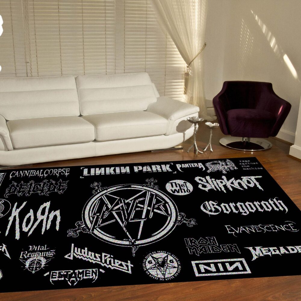 Rock Groups Rug, Cool Logos Rug, Rock Music Rug