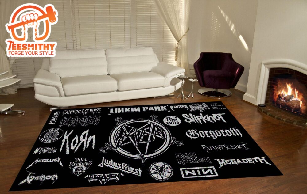 Rock Groups Rug, Cool Logos Rug, Rock Music Rug