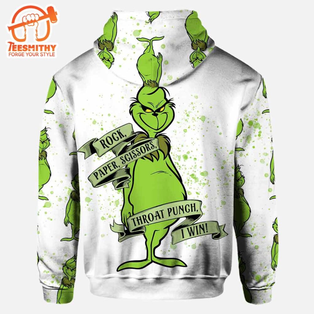 Rock Paper Scissors I Win – Personalized Grinch Hoodie and Leggings DN100 9631676629278