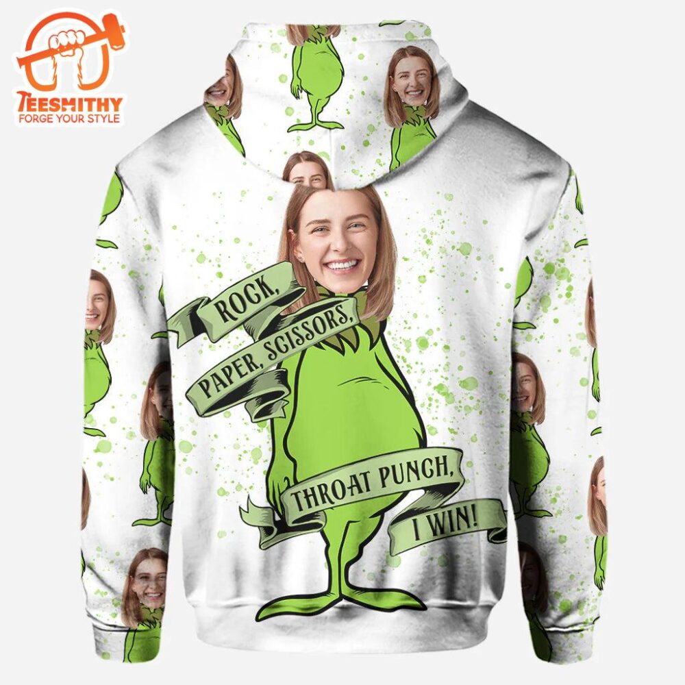 Rock Paper Scissors – Personalized Grinch Christmas Hoodie and Leggings