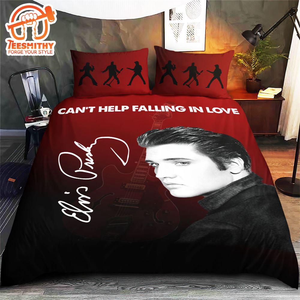 Rock Singer Elvis Presley Bedding Set Queen King 3D Printed