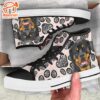 Rottweiler High Top Shoes Custom Black And White Mandala