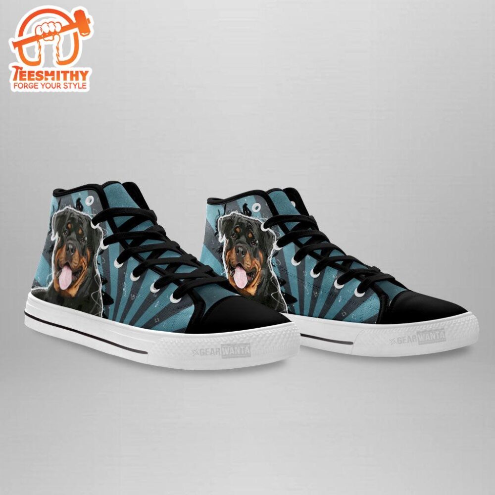 Rottweiler High Top Shoes Custom