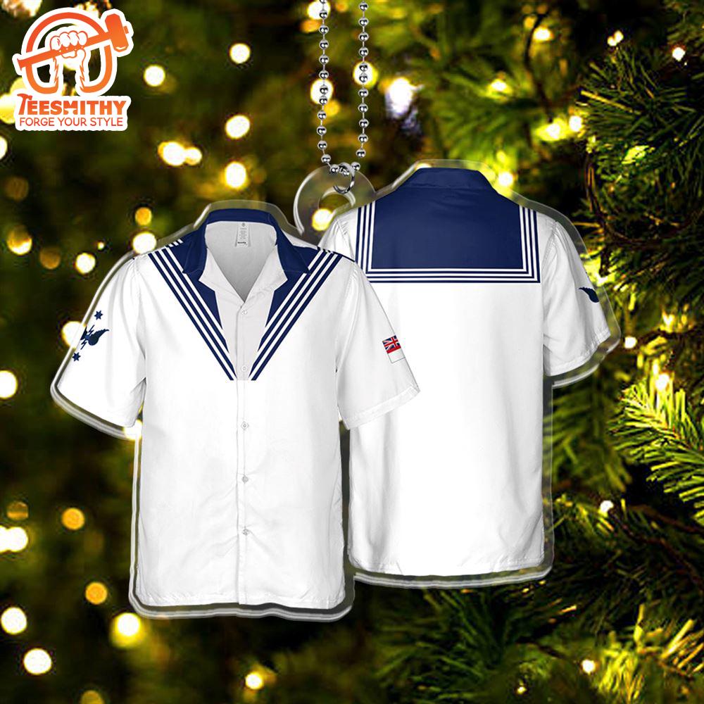 Christmas 2024  Royal Navy Submarine Service Uniform White Tropical Version Christmas Ornament