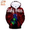 Sally Face – Sally Face Series Game Character Sally Face Decisive Battle Red All Over Print Hoodie