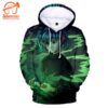 Sally Face – Sally Face Series Game Character Sally Face Green All Over Print Hoodie