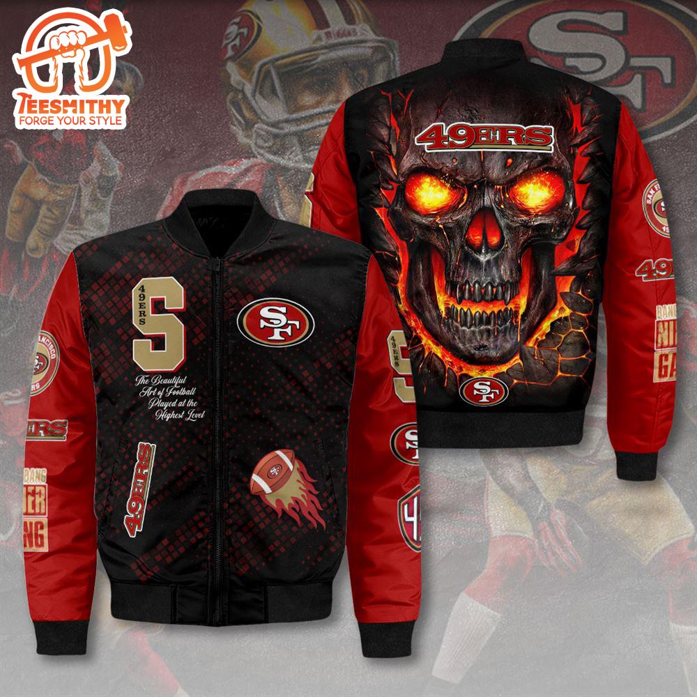 San Francisco 49ers 3D Bomber Jacket For Fans