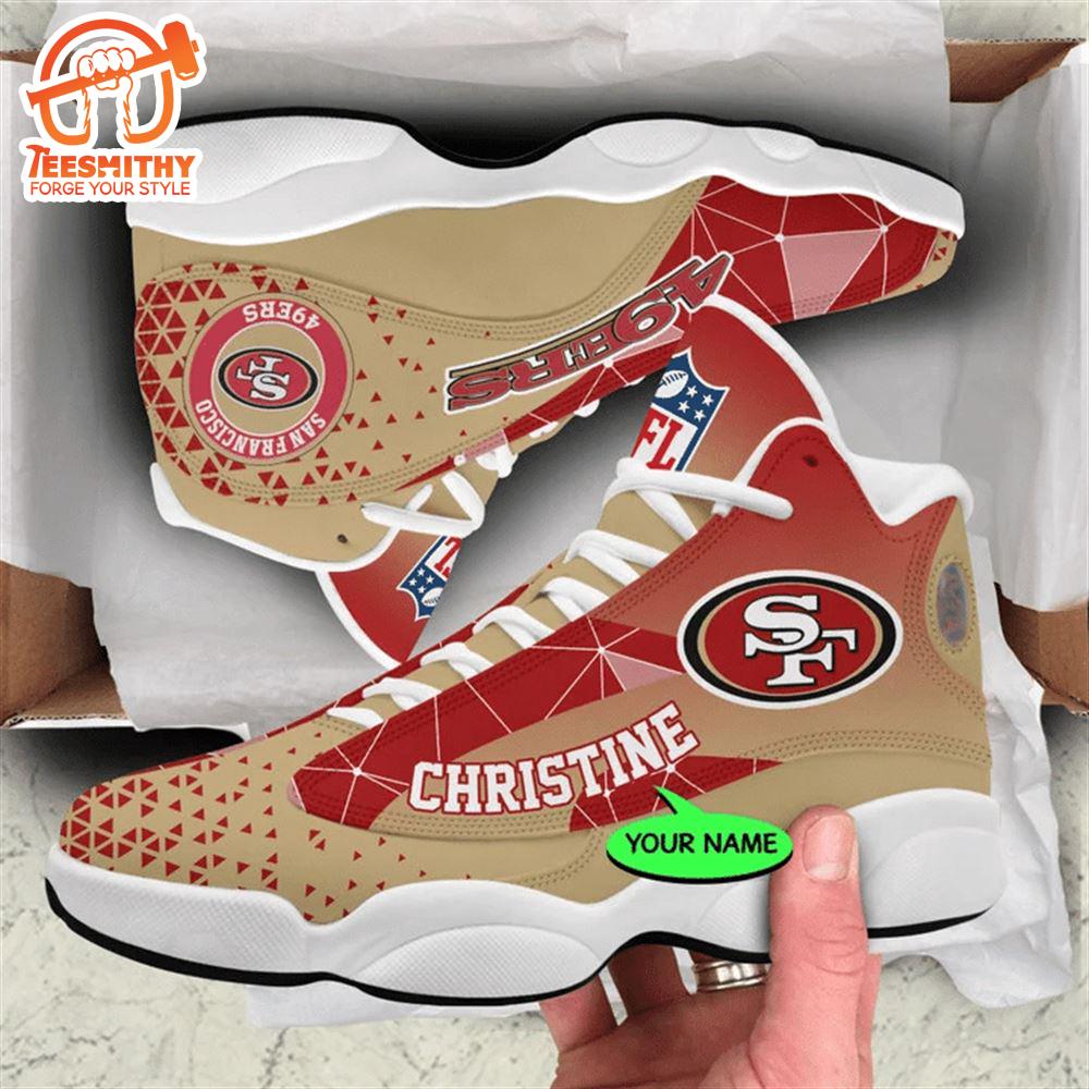 San Francisco 49ers NFL Personalized Jordan 13 Shoes  Gift Christmas