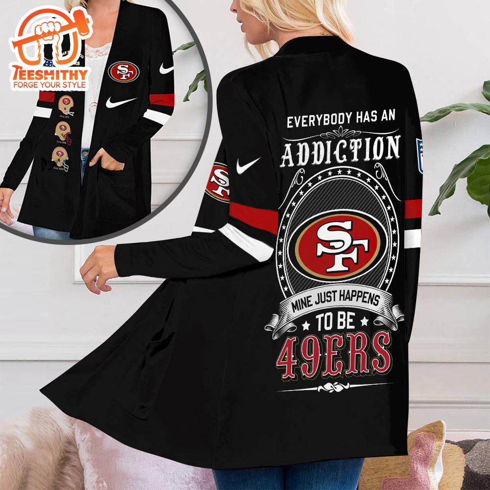 San Francisco 49ers NFL Women’s Patch Pocket Cardigan For Fans