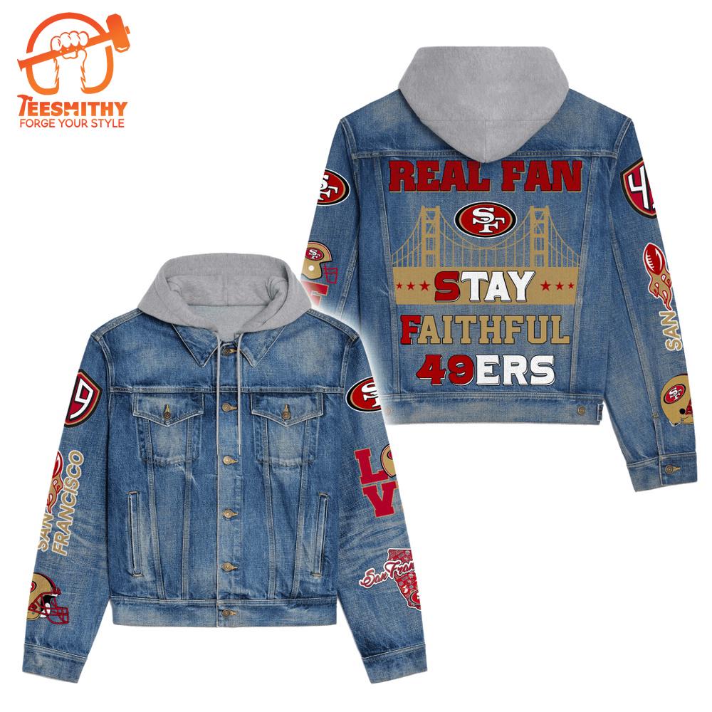 San Francisco 49Ers Premium Hooded Denim Jacket V3