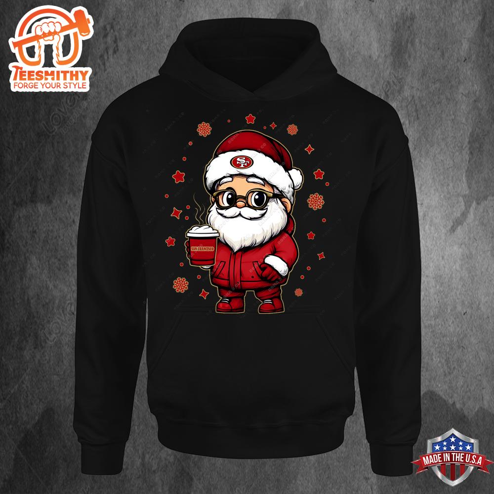 San Francisco 49ers Santa Christmas Football Hoodie