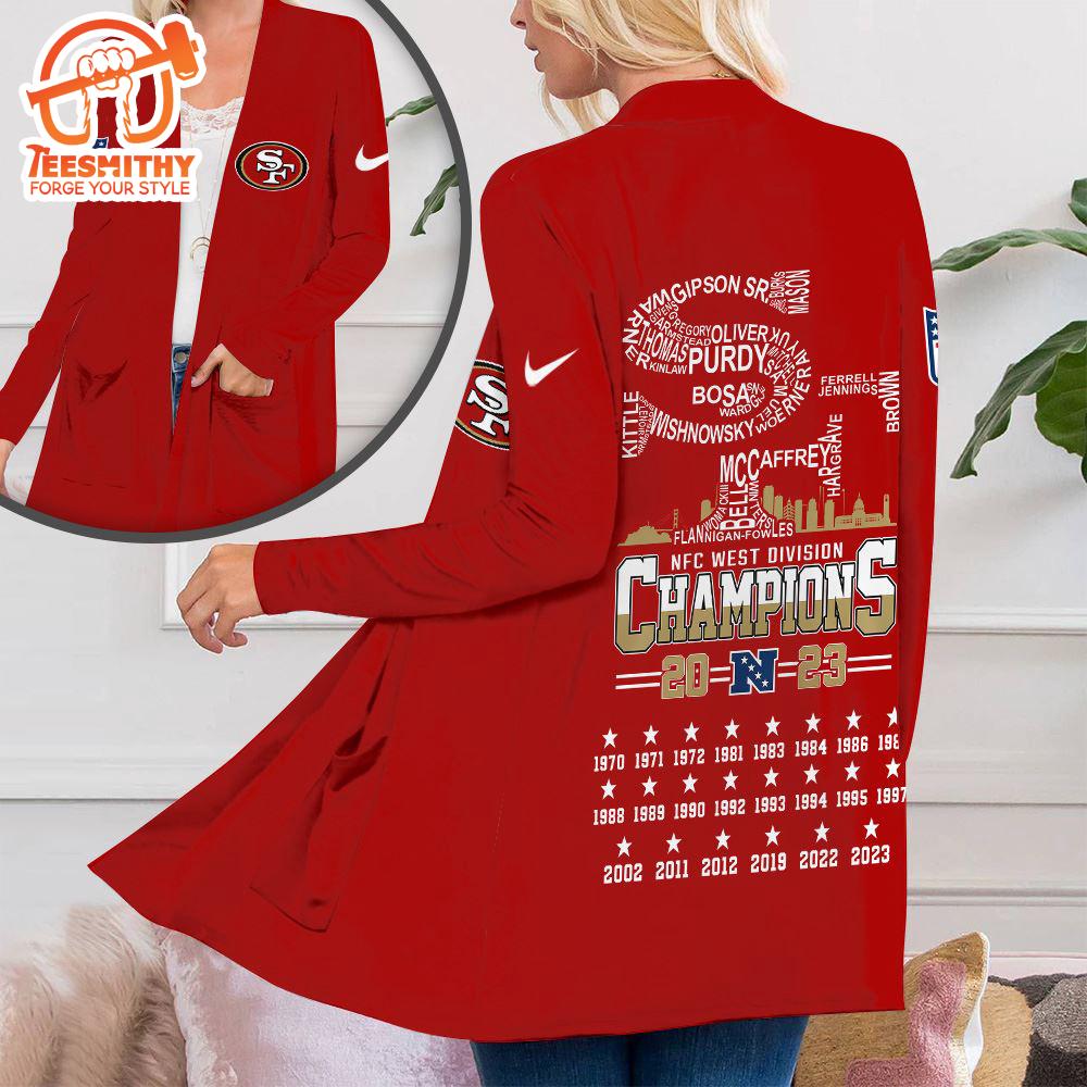 San Francisco 49ers Women’s Patch Pocket Cardigan For Fans