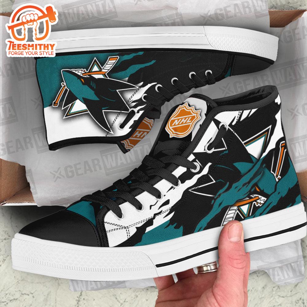 San Jose Sharks High Top Shoes Custom For Fans