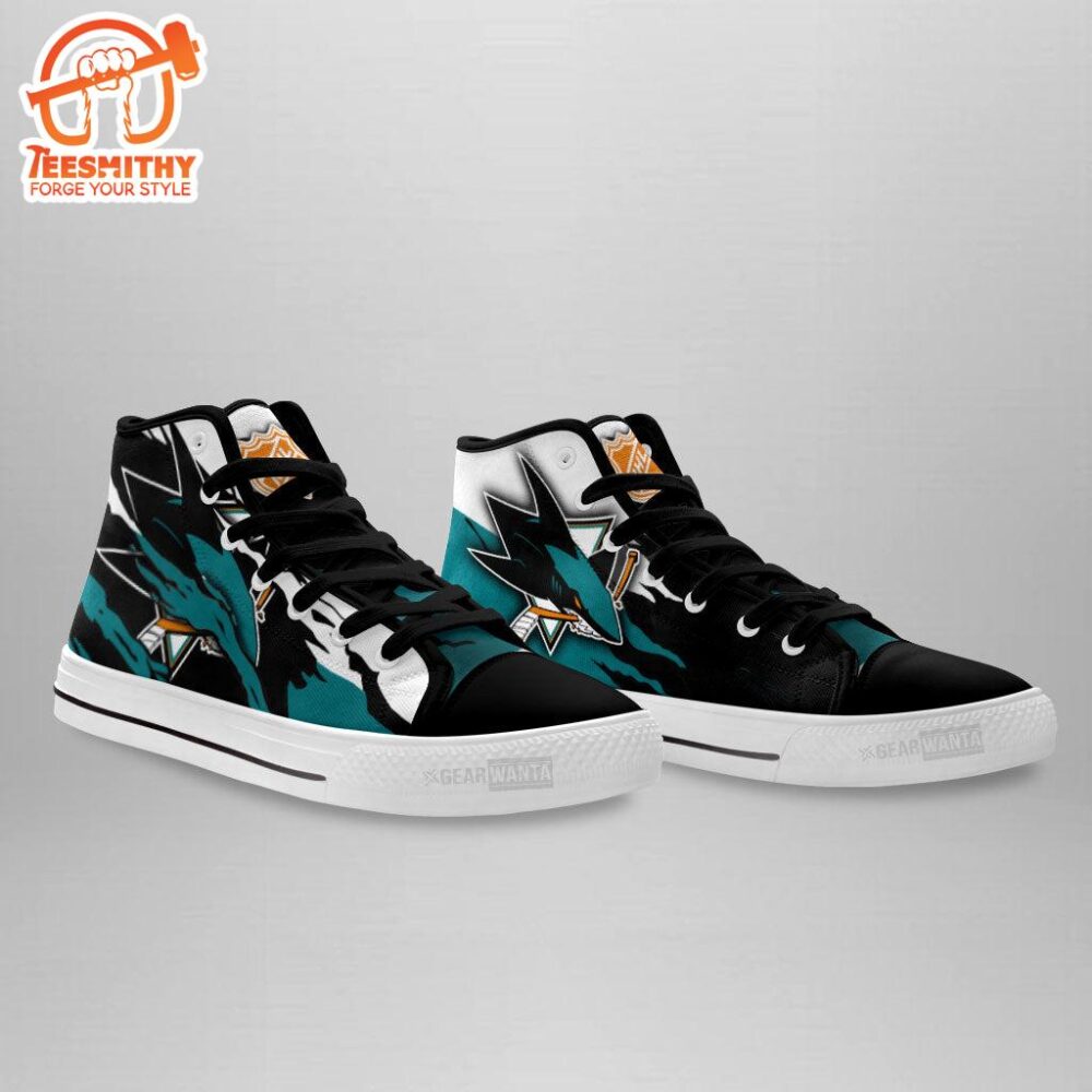 San Jose Sharks High Top Shoes Custom For Fans