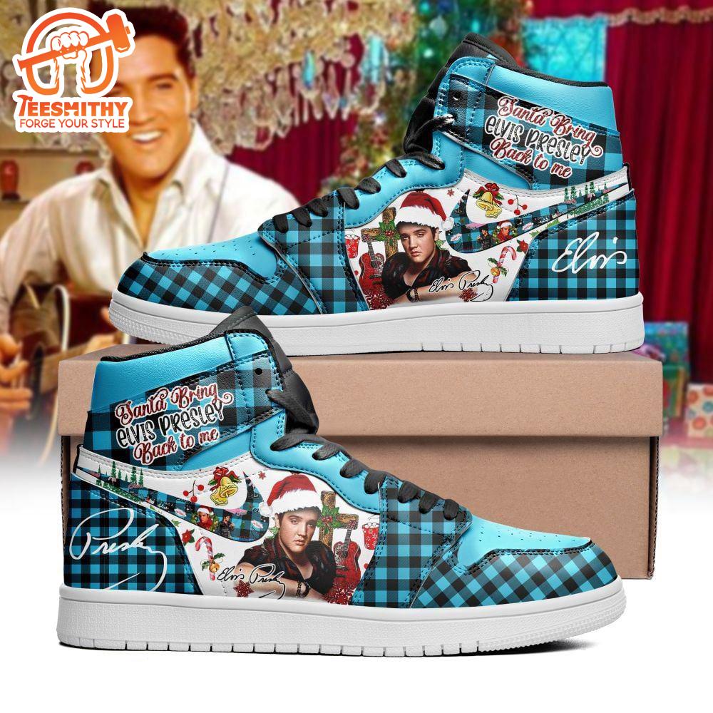 Santa Bring Elvis Presley Back To Me Custom Air Jordan 1 Sneakers