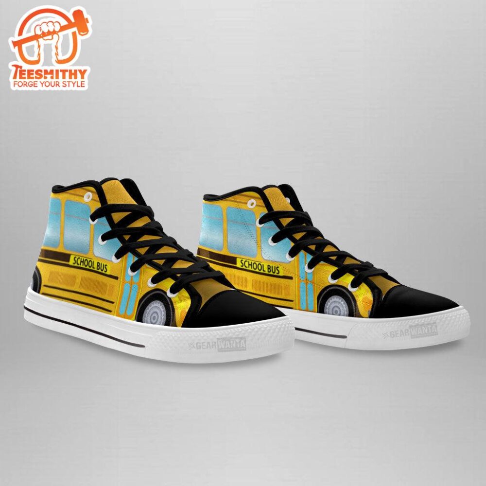 School Bus Driver High Top Shoes Custom